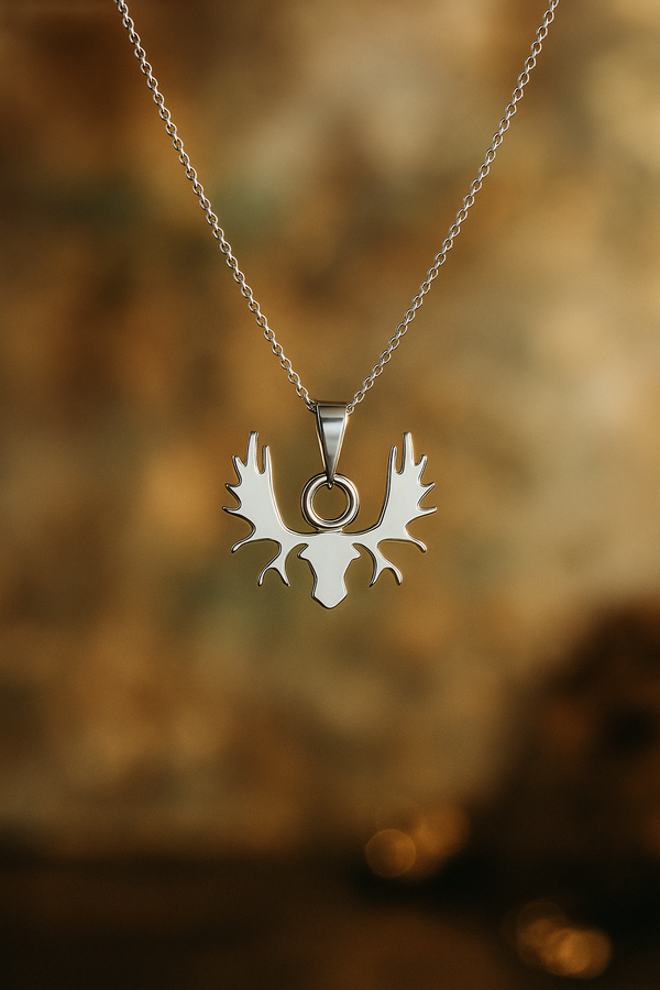 Moose Pendant Necklace