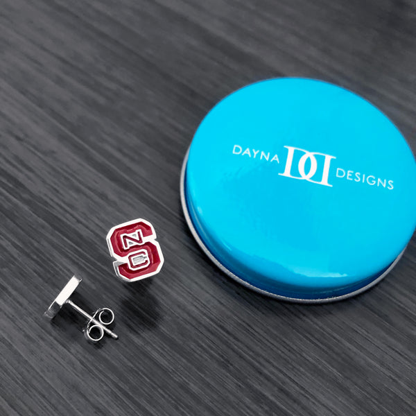 NC State University Stud Earrings - Enamel