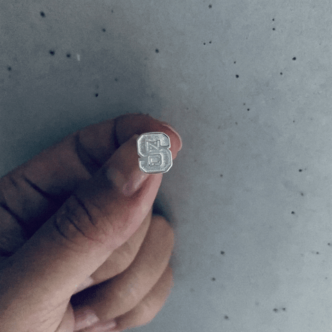 NC State University Stud Earrings - Silver