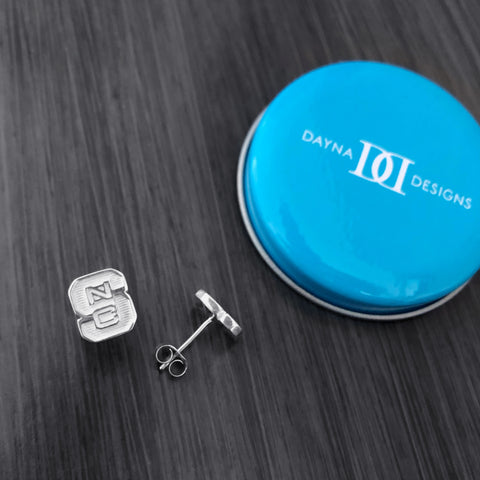 NC State University Stud Earrings - Silver