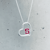 NC State University Heart Necklace - Enamel