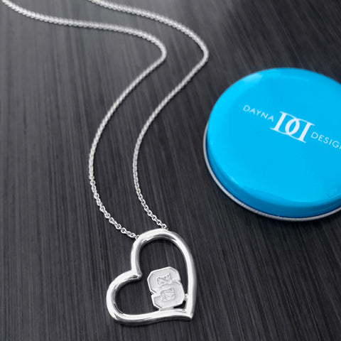 NC State University Heart Necklace - Silver