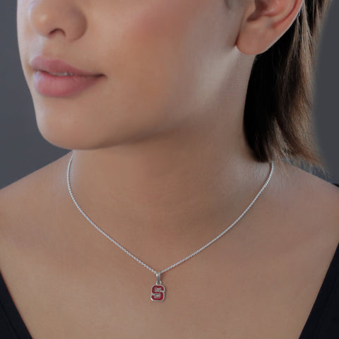 NC State University Pendant Necklace - Enamel