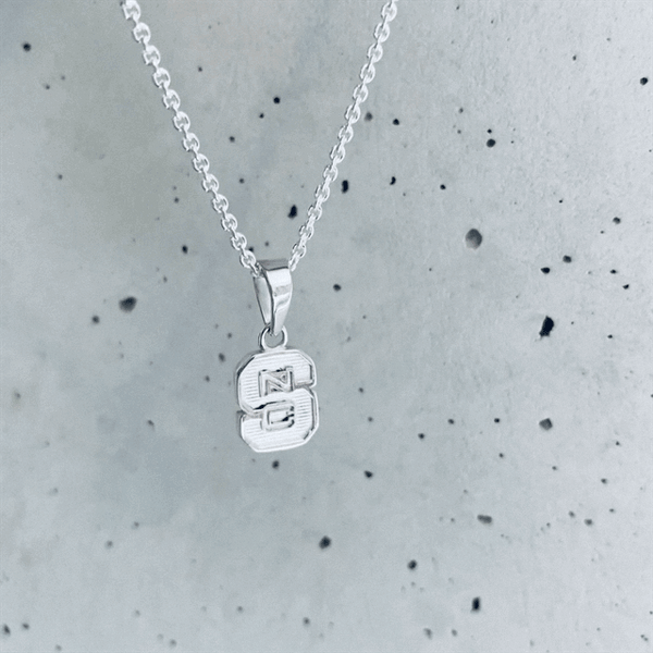 NC State University Pendant Necklace - Silver