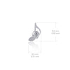 Music Note Stud Earrings - Silver
