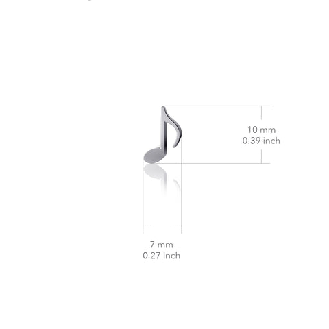 Music Note Link Bracelet - Silver