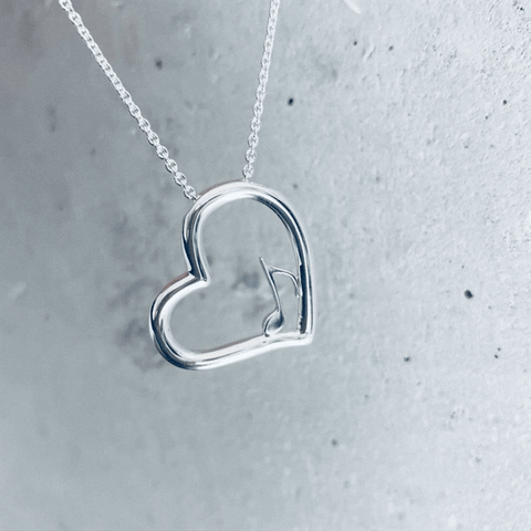 Music Note Heart Necklace