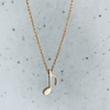 Music Note Pendant Necklace - Gold