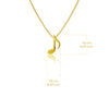 Music Note Pendant Necklace - Gold