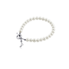 Music Note Pearl Bracelet - Silver
