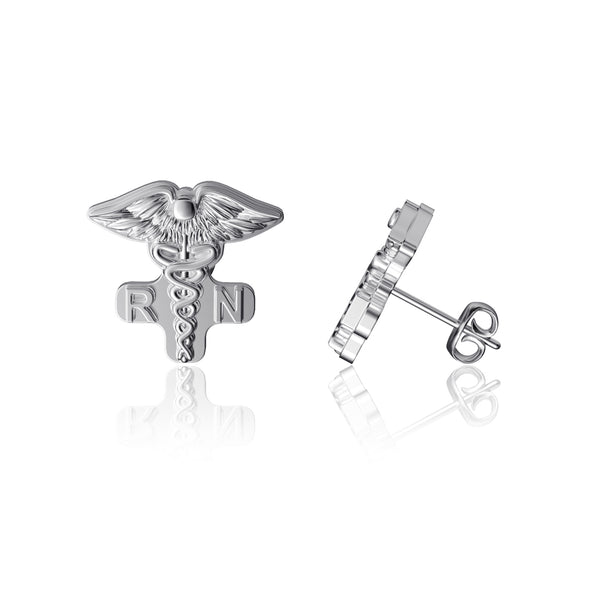 Nurse Caduceus Stud Earrings