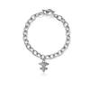 Nurse Caduceus Link Bracelet - Silver