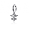 Nurse Caduceus Bracelet Charm - Silver