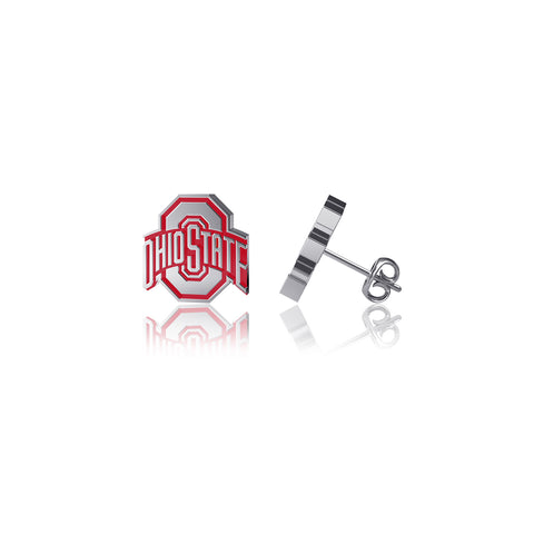 Ohio State University Post Earrings - Enamel
