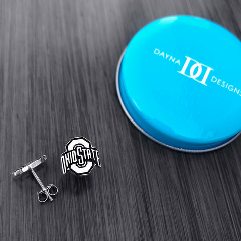Ohio State University Stud Earrings - Silver