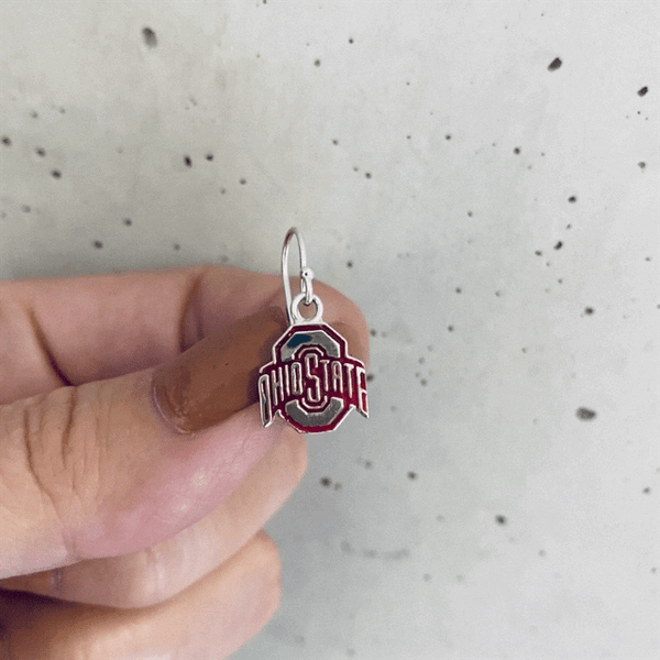 Ohio State University Dangle Earrings - Enamel
