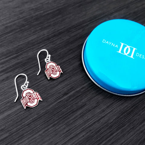 Ohio State University Dangle Earrings - Enamel