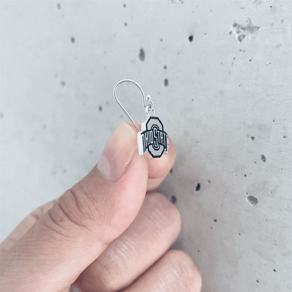 Ohio State University Dangle Earrings - Silver