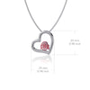 Ohio State University Heart Necklace - Enamel
