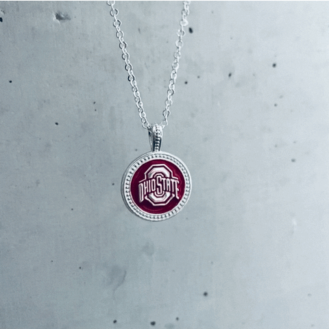 Ohio State University Coin Pendant Necklace - Enamel