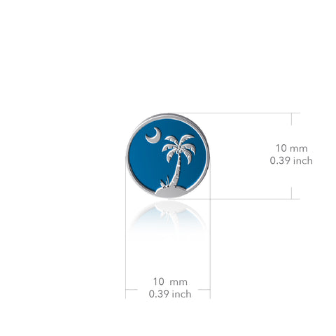 Palmetto Stud Earrings - Enamel