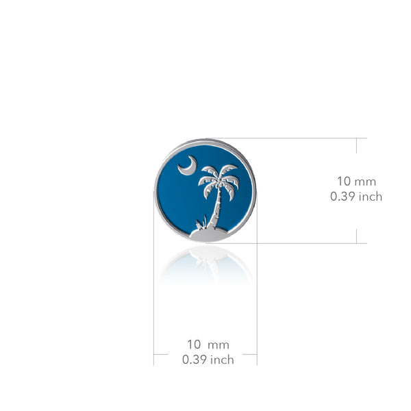 Palmetto Stud Earrings - Enamel