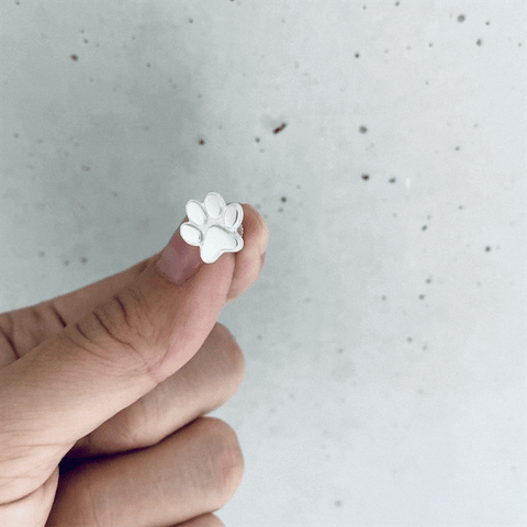 Dog Paw Stud Earrings