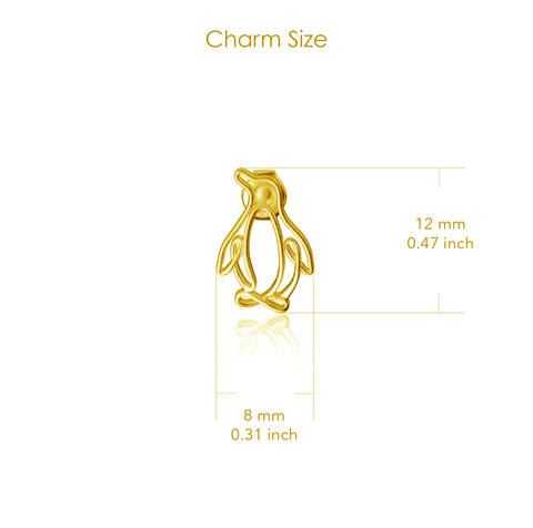 Penguin Stud Earrings - Gold