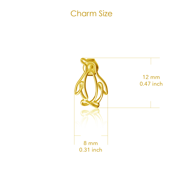 Penguin Stud Earrings - Gold
