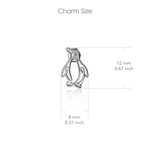 Penguin Stud Earrings - Silver