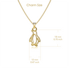 Penguin Pendant Necklace - Gold