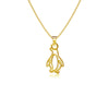 Penguin Pendant Necklace - Gold