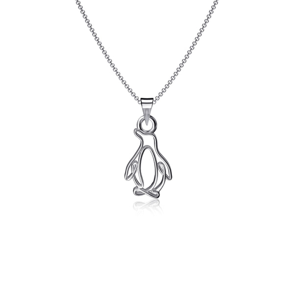 Penguin Pendant Necklace - Silver