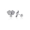Pickleball Stud Earrings - Silver