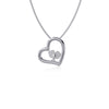 Pickleball Heart Necklace - Silver
