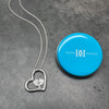Pickleball Heart Necklace - Silver