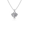 Pickleball Pendant Necklace - Silver