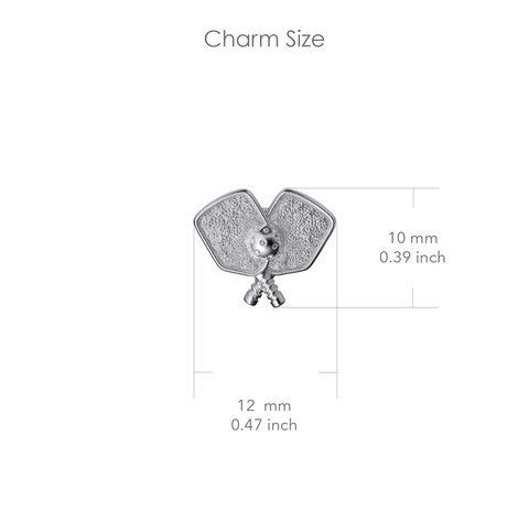 Pickleball Stud Earrings - Silver