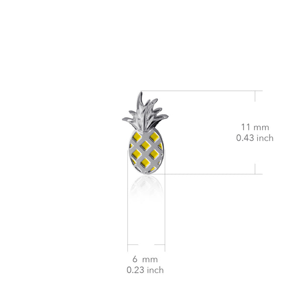 Pineapple Stud Earrings - Enamel