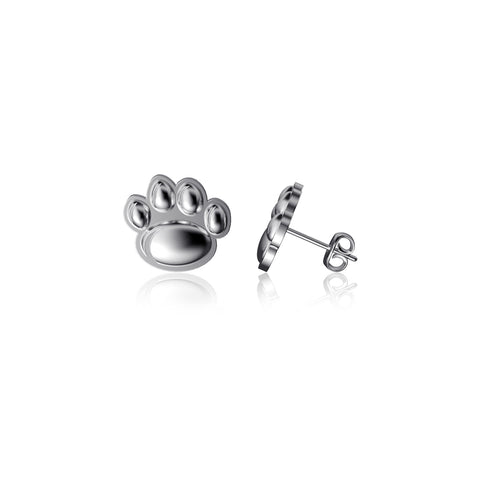 Penn State Paw University Post Earrings - Silver