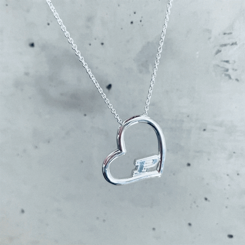Purdue Boilermakers Heart Pendant Necklace - Silver