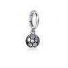 Soccer Ball Bracelet Charm - Silver