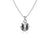 Softball Mini Domed Pendant Necklace - Silver