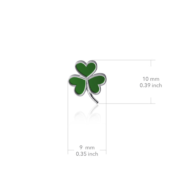 Shamrock Stud Earrings - Enamel