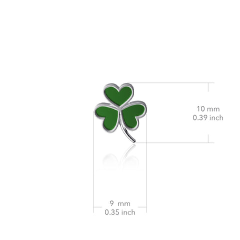 Shamrock Dangle Earrings - Enamel