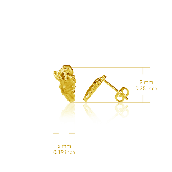 Running Shoe Stud Earrings - Gold