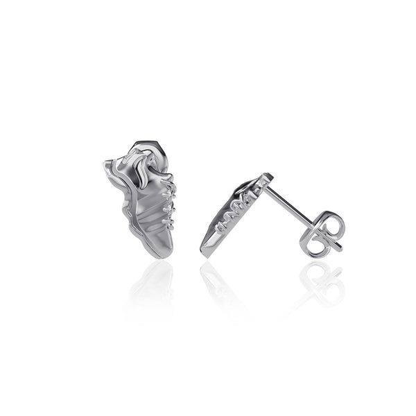 Running Shoe Stud Earrings - Silver