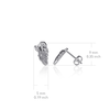 Running Shoe Stud Earrings - Silver