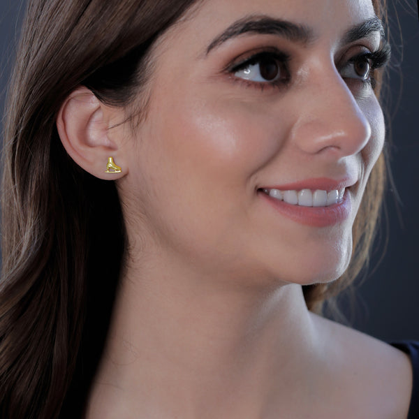 Skate Stud Earrings - Gold