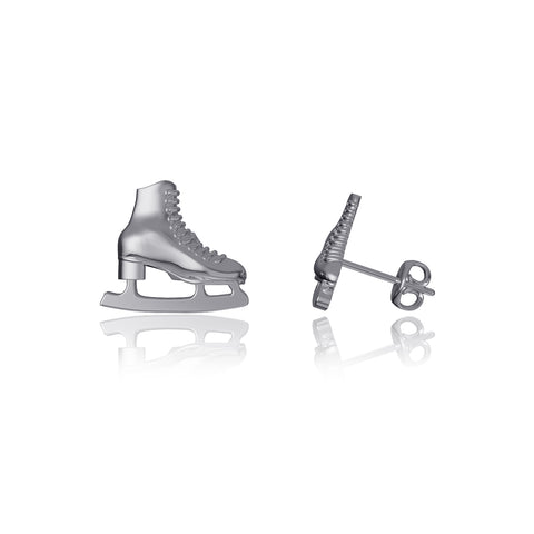 Skate Stud Earrings - Silver